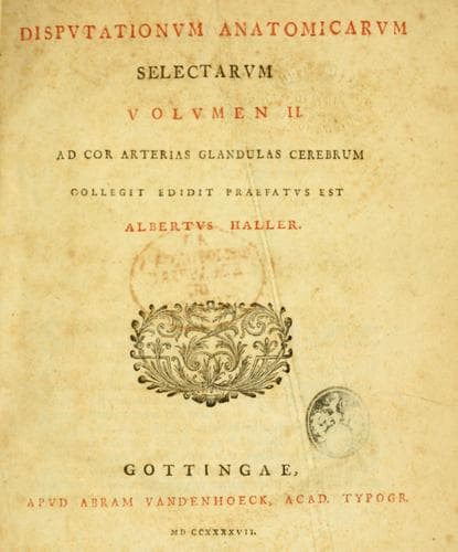 Tapa de Disputationum anatomicarum selectarum