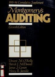 Tapa de Montgomery's auditing, eleventh edition