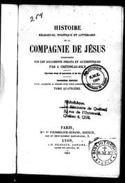 Tapa de Histoire religieuse, politique et littéraire de la Compagnie de Jésus