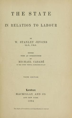 Tapa de The state in relation to labour