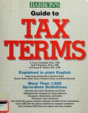 Tapa de Guide to tax terms