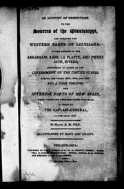 Tapa de An account of expeditions to the sources of the Mississippi, and through the western parts of Louisiana, to the sources of the Arkansaw, Kans, La Platte, and Pierre Jaun, rivers