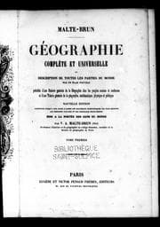Tapa de Géographie complète et universelle ou Description de toutes les parties du monde sur un plan nouveau