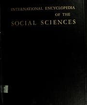 Tapa de International encyclopedia of the social sciences.