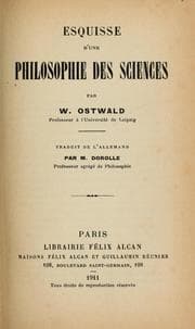 Tapa de Esquisse d'une philosophie des sciences