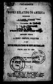 Tapa de Catalogue of books relating to America