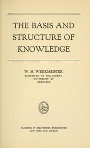 Tapa de The basis and structure of knowledge