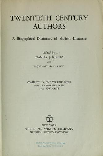 Tapa de Twentieth century authors