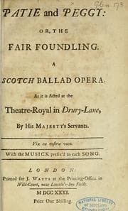Tapa de Patie and Peggy: or, the fair foundling