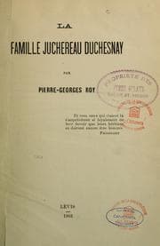 Tapa de La famille Juchereau Duchesnay