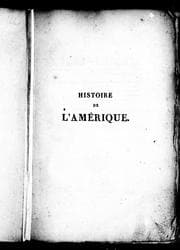 Tapa de Histoire de l'Amérique