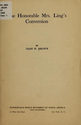 Tapa de The honorable Mrs. Ling's conversion