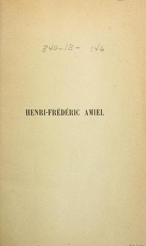 Tapa de Henri-Frédéric Amiel