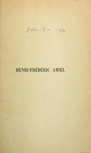Tapa de Henri-Frédéric Amiel