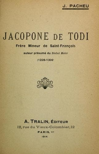 Tapa de Jacopone de Todi