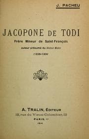 Tapa de Jacopone de Todi