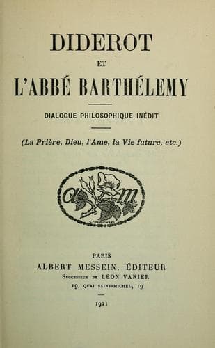 Tapa de Diderot et l'abbé Barthélémy