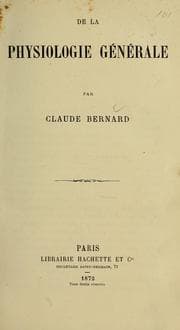 Tapa de De la physiologie générale