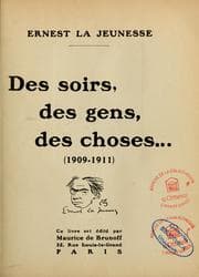 Tapa de Des soirs, des gens, des choses, (1909-1911)