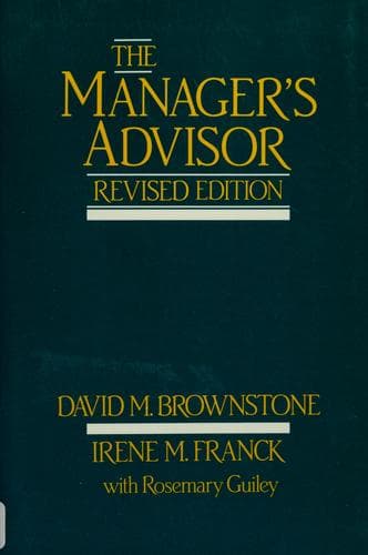 Tapa de The manager's advisor