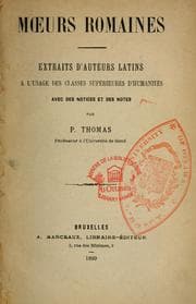 Tapa de Moeurs Romaines