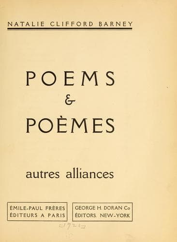Tapa de Poems & poèmes