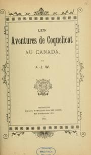 Tapa de Les Aventures de Coquelicot au Canada