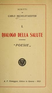 Tapa de Dialogo della salute. Poesie
