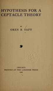 Tapa de Hypothesis for a ceptacle theory