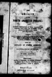 Tapa de The origin of the North American Indians