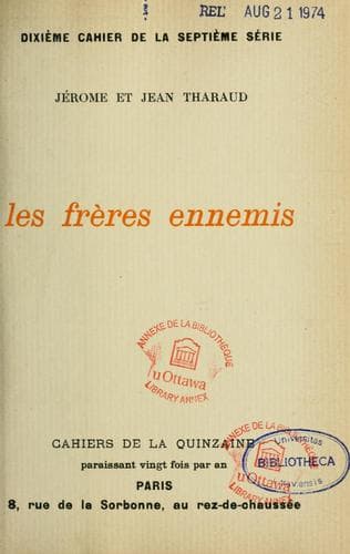 Tapa de Les Frères ennemis