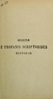 Tapa de Selectae e profanis scriptoribus historiae
