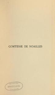 Tapa de La comtesse Mathieu de Noailles