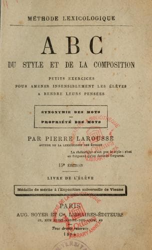 Tapa de Méthode lexicologique