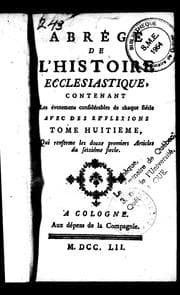 Tapa de Abrégé de l'histoire ecclésiastique