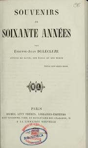 Tapa de Souvenirs de soixante années