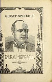 Tapa de Great speeches of Col. R.G. Ingersoll