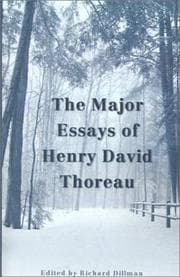 Tapa de The major essays of Henry David Thoreau
