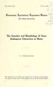 Tapa de The genetics and morphology of some endosperm characters in maize