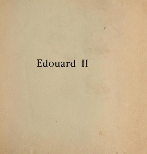 Tapa de Edouard II