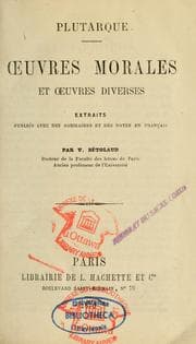 Tapa de Oeuvres morales et oeuvres diverses