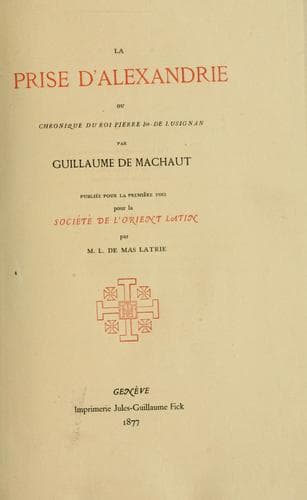 Tapa de La prise d'Alexandrie