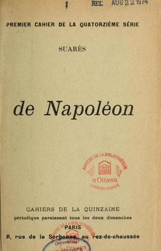 Tapa de De Napoléon