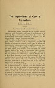 Tapa de The improvement of corn in Connecticut