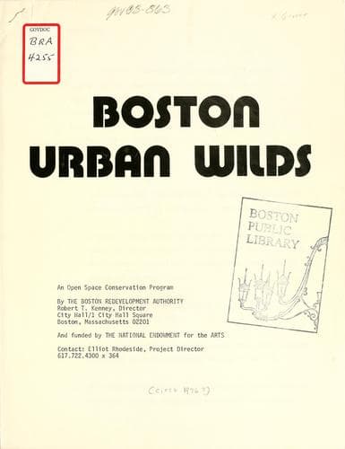 Tapa de Boston urban wilds: an open space conservation program
