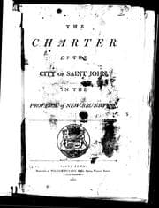 Tapa de The charter of the city of Saint John in the province of New Brunswick