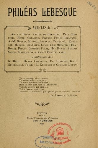 Tapa de Philéas Lebesgue