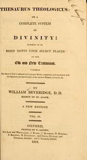 Tapa de Thesaurus theologicus, or, a complete system of divinity