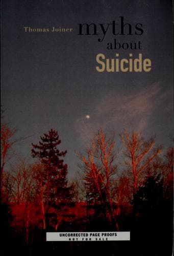 Tapa de Myths about suicide