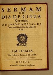 Tapa de Sermam do dia de cinza
